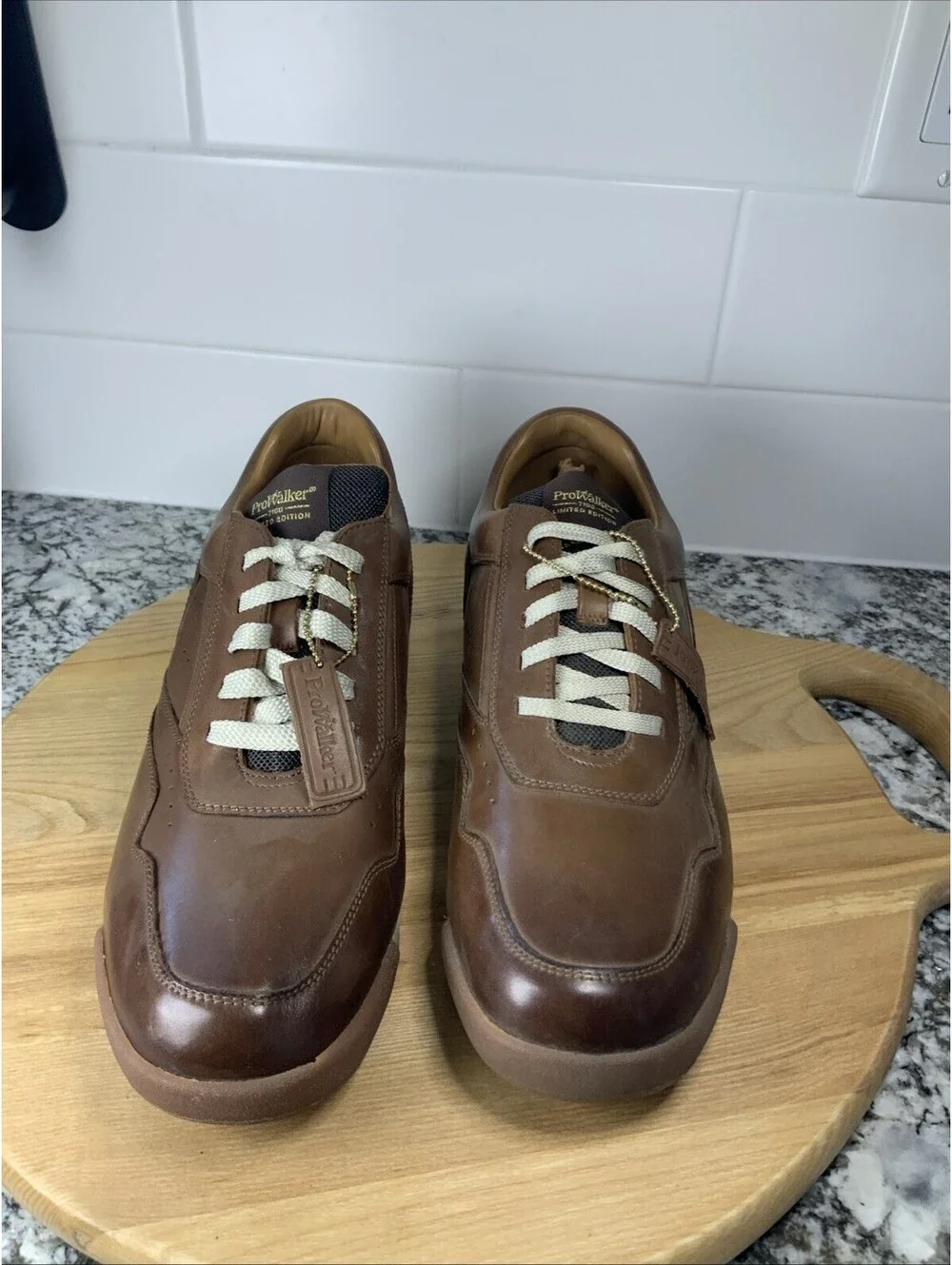 Mens Rockport M7100 ProWalker Limited Edition Brown Leather Shoes Oxford 9M #108